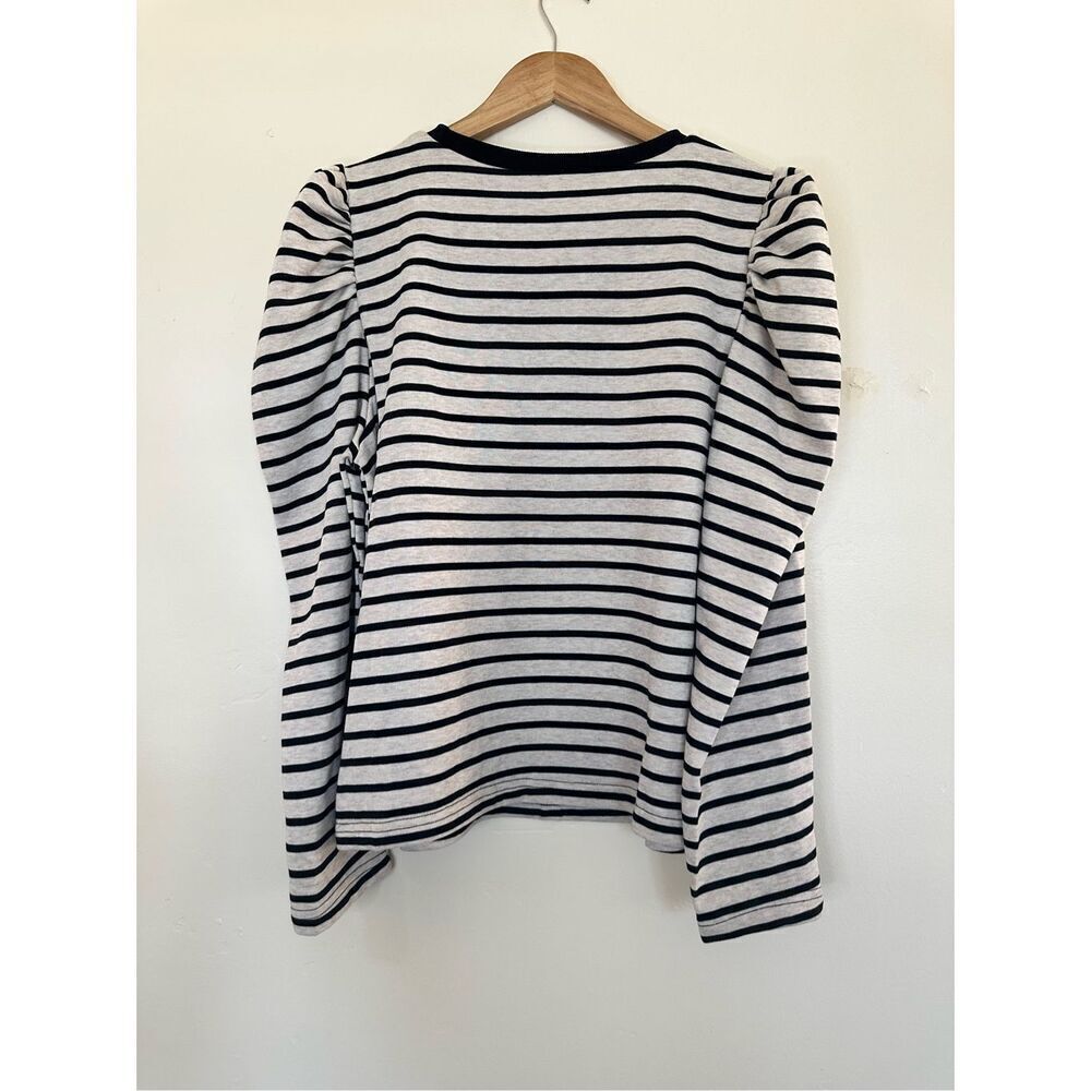 🌸 Anniwear Size XL Black and Beige Stripe Long Sleeve Top Size XL - Picture 6 of 6
